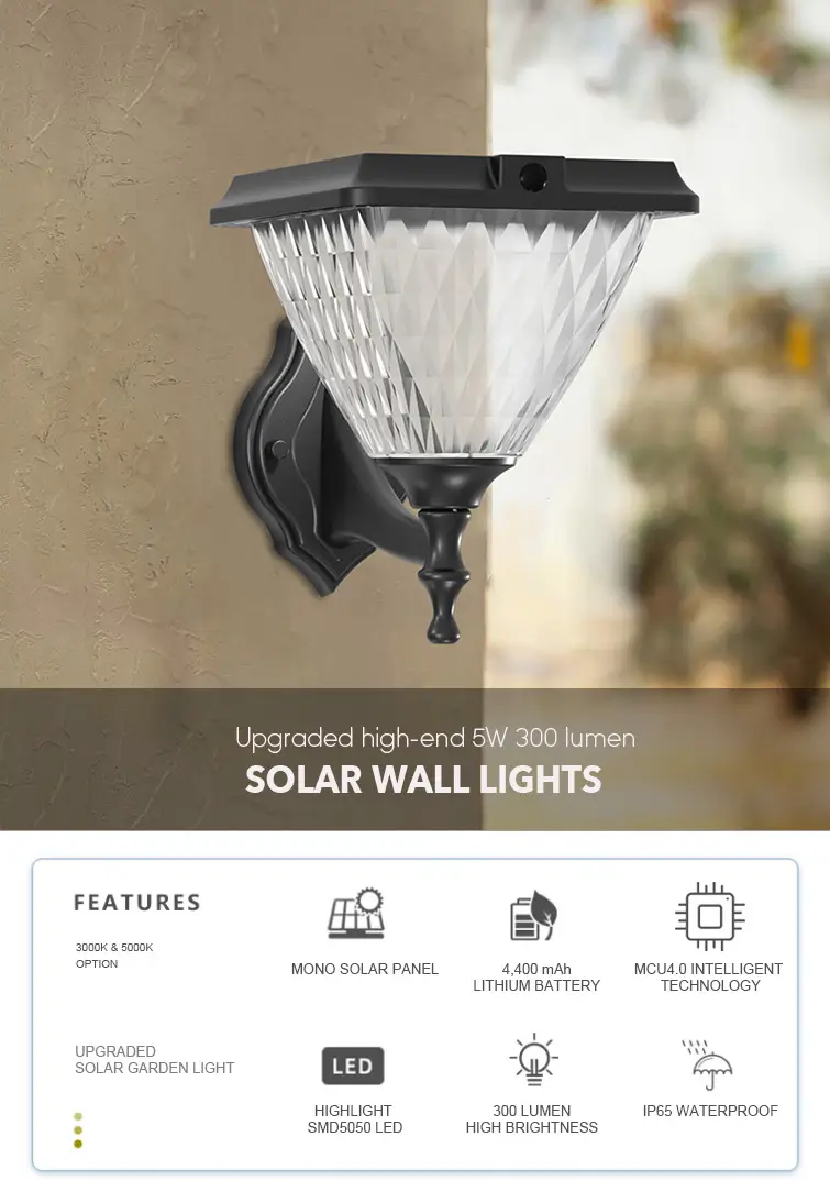 Diamond-Solar-Wall-Light