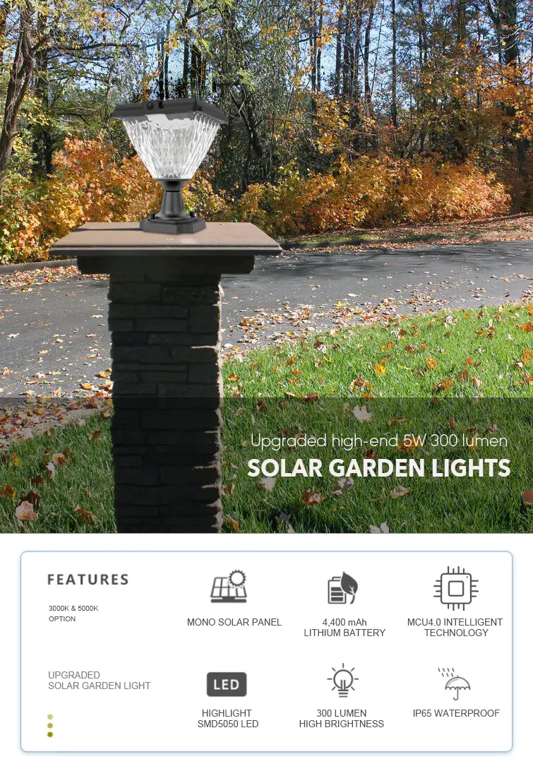Diamond-Solar-Pillar-Light