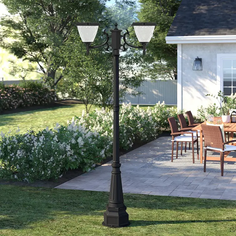 Diamond-2-Head-Solar-Post-Light