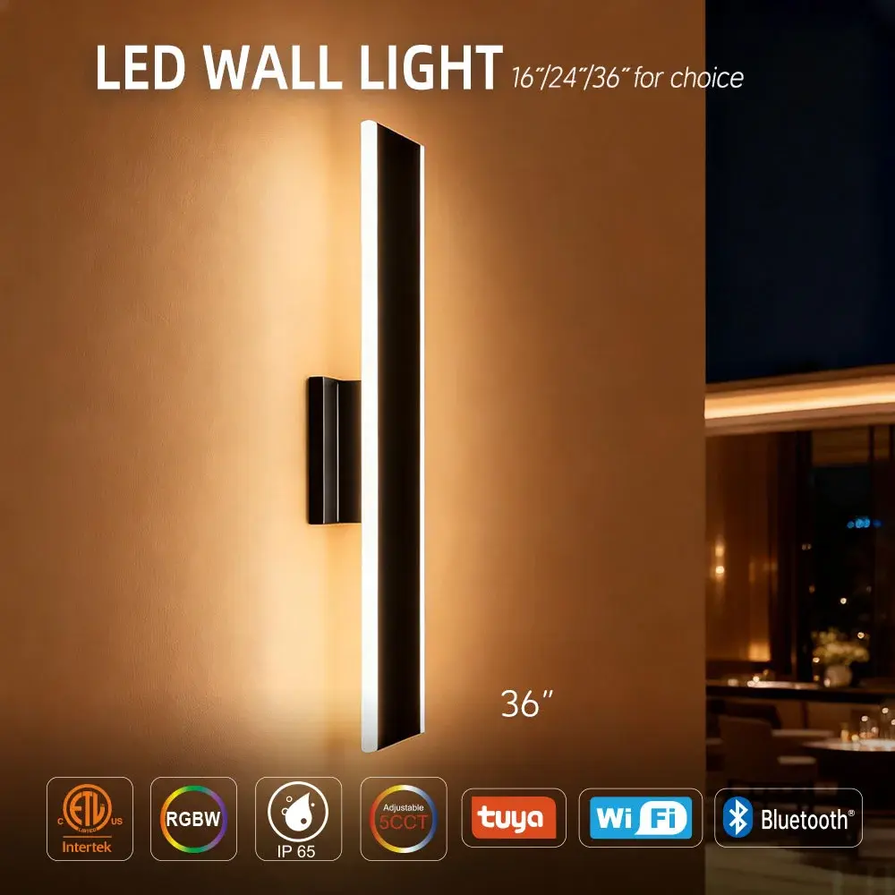 36" Acrylic Linear Wall Lights