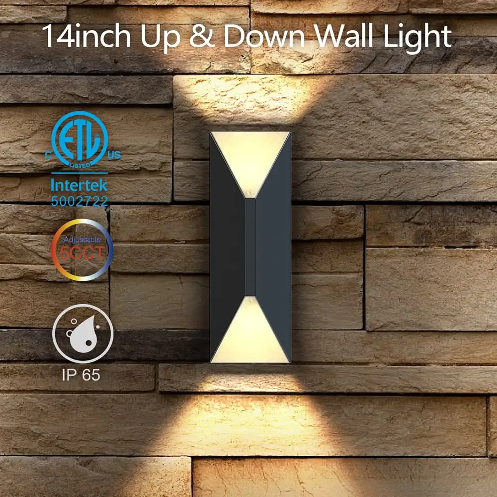14'' 22W-5CCT-Up-Down-Wall-Lights