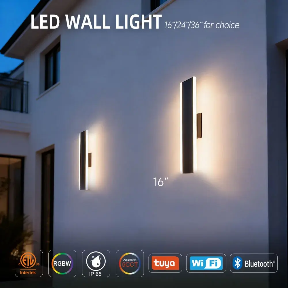 16" Acrylic Linear Wall Lights