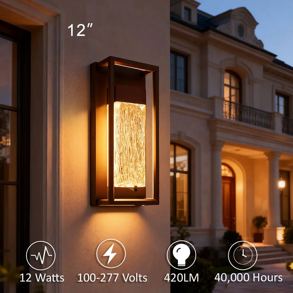 12'' Ripple Crystal 5CCT wall Lights
