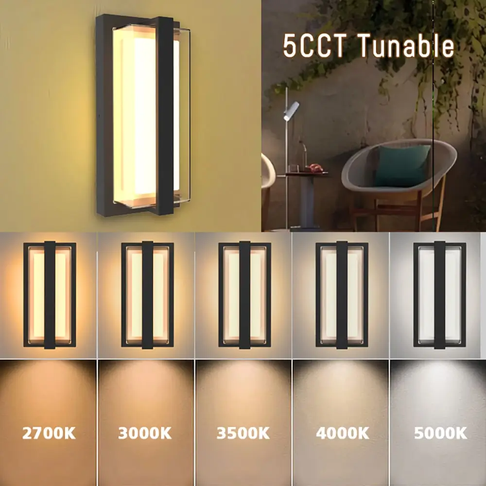 14“ 5CCT-RGBW-Outdoor-Wall-Light