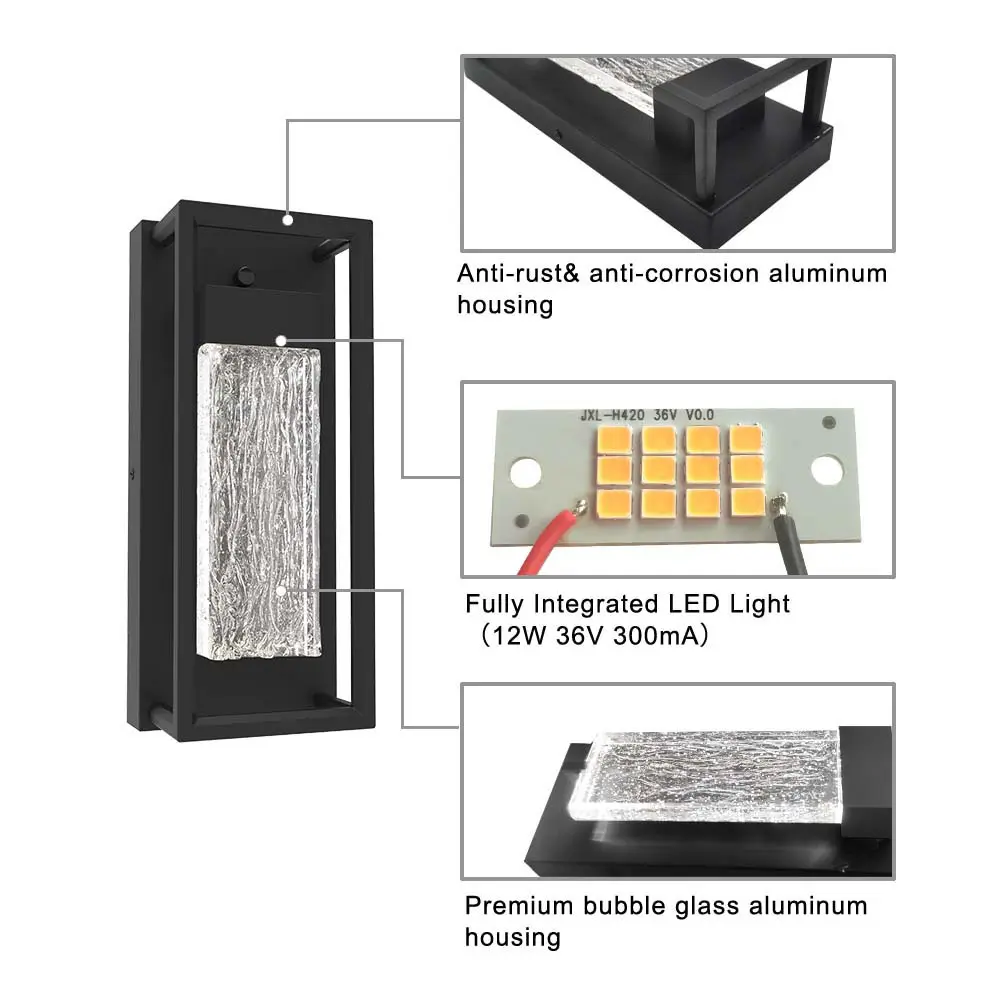 12'' Ripple Crystal 5CCT wall Lights