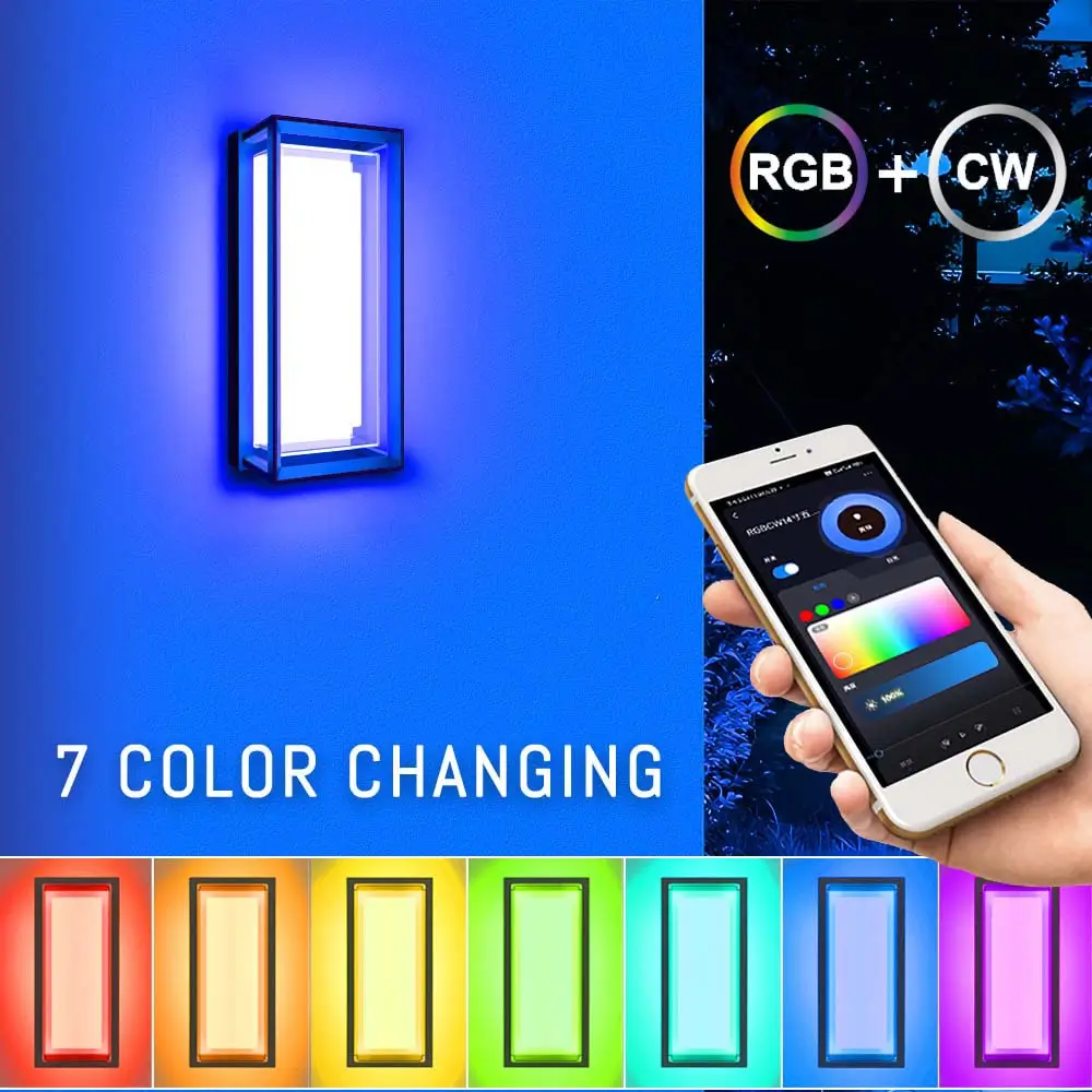 14'' RGBW-Outdoor-Wall-Light