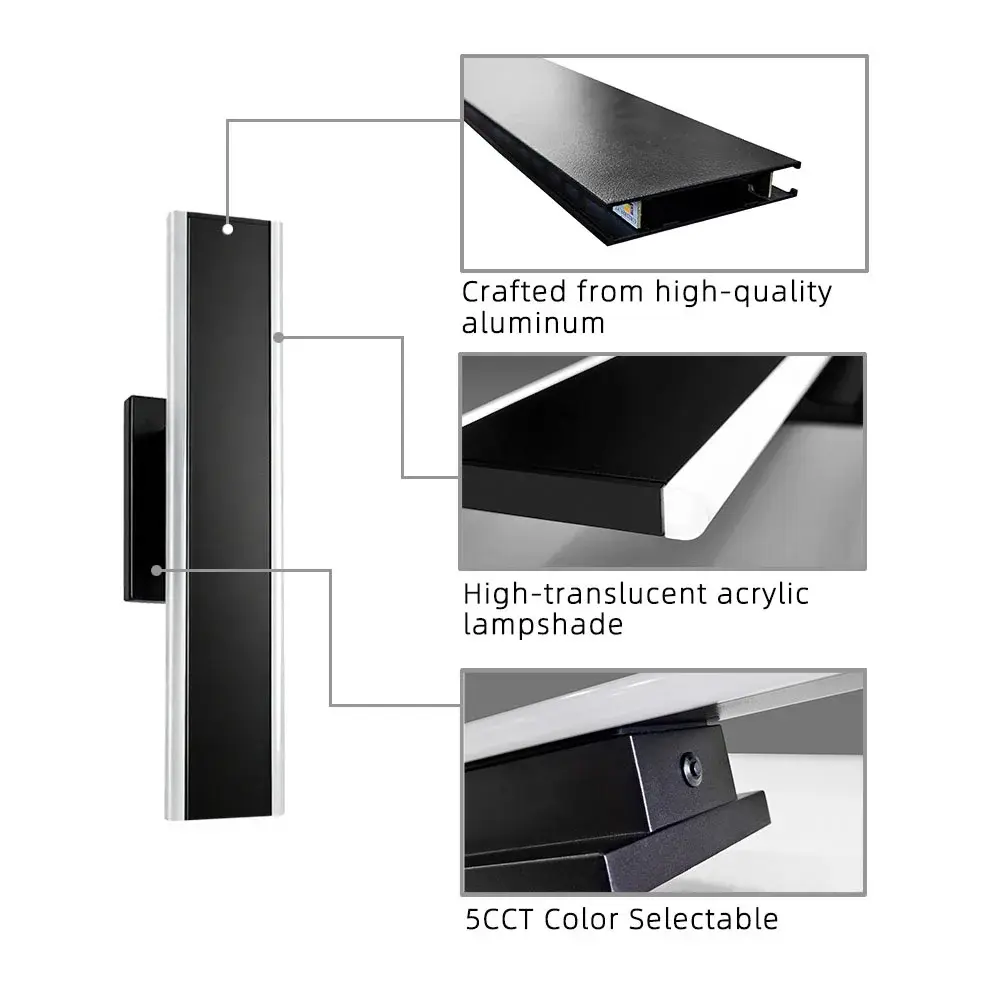 16" Acrylic Linear Wall Lights