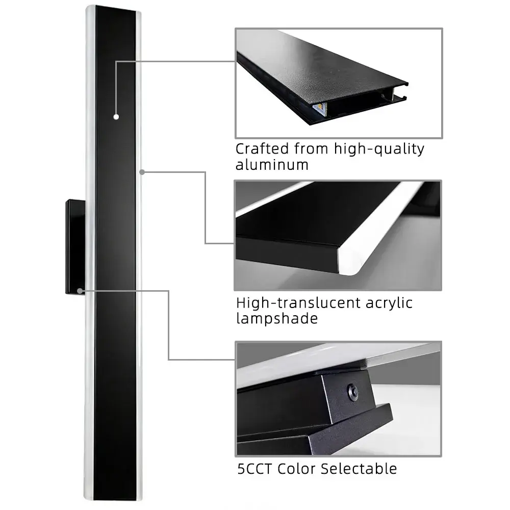36" Acrylic Linear Wall Lights