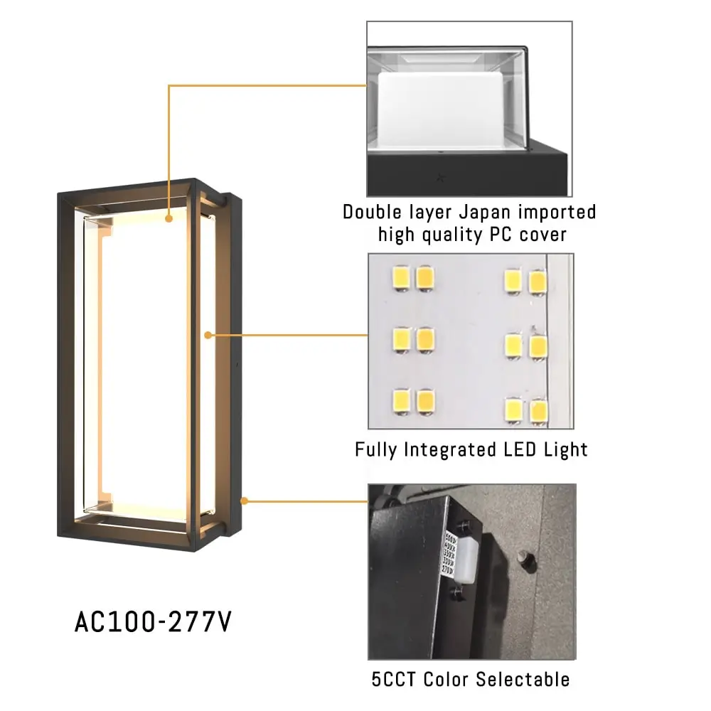 14'' RGBW-Outdoor-Wall-Light
