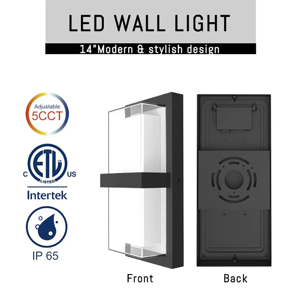 14“ RGBW-5CCT-Outdoor-Wall-Light