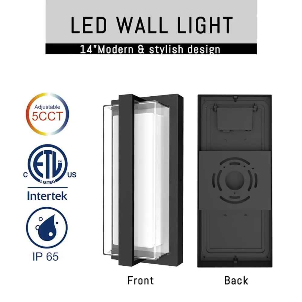 14“ 5CCT-RGBW-Outdoor-Wall-Light