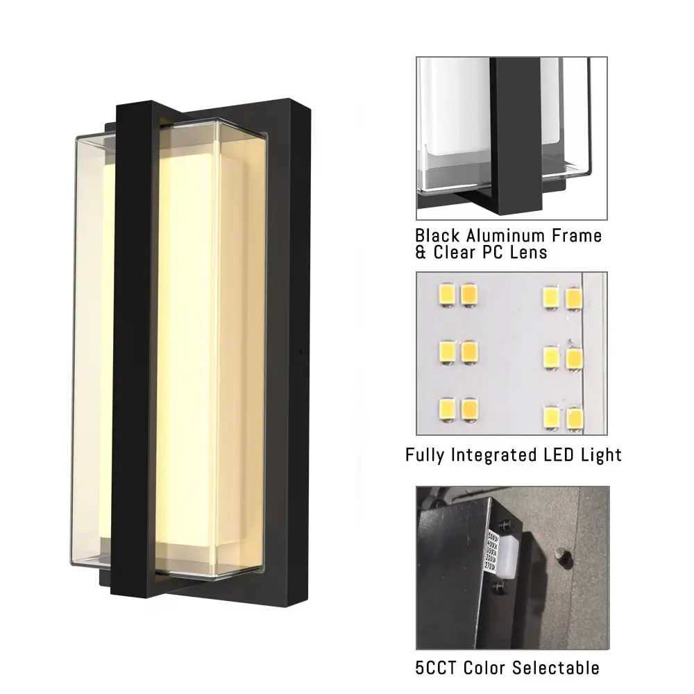 14“ 5CCT-RGBW-Outdoor-Wall-Light