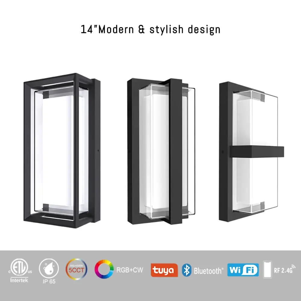 14'' RGBW-Outdoor-Wall-Light