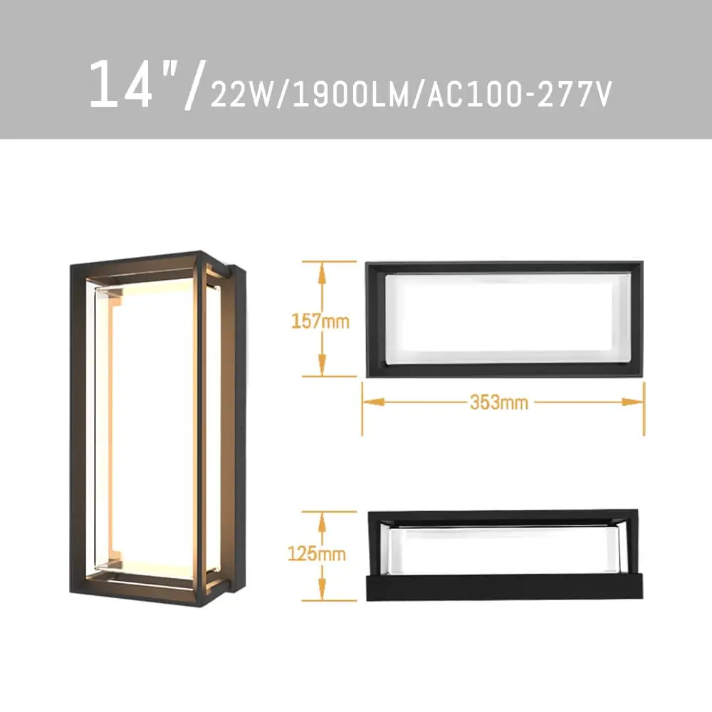 14'' RGBW-Outdoor-Wall-Light