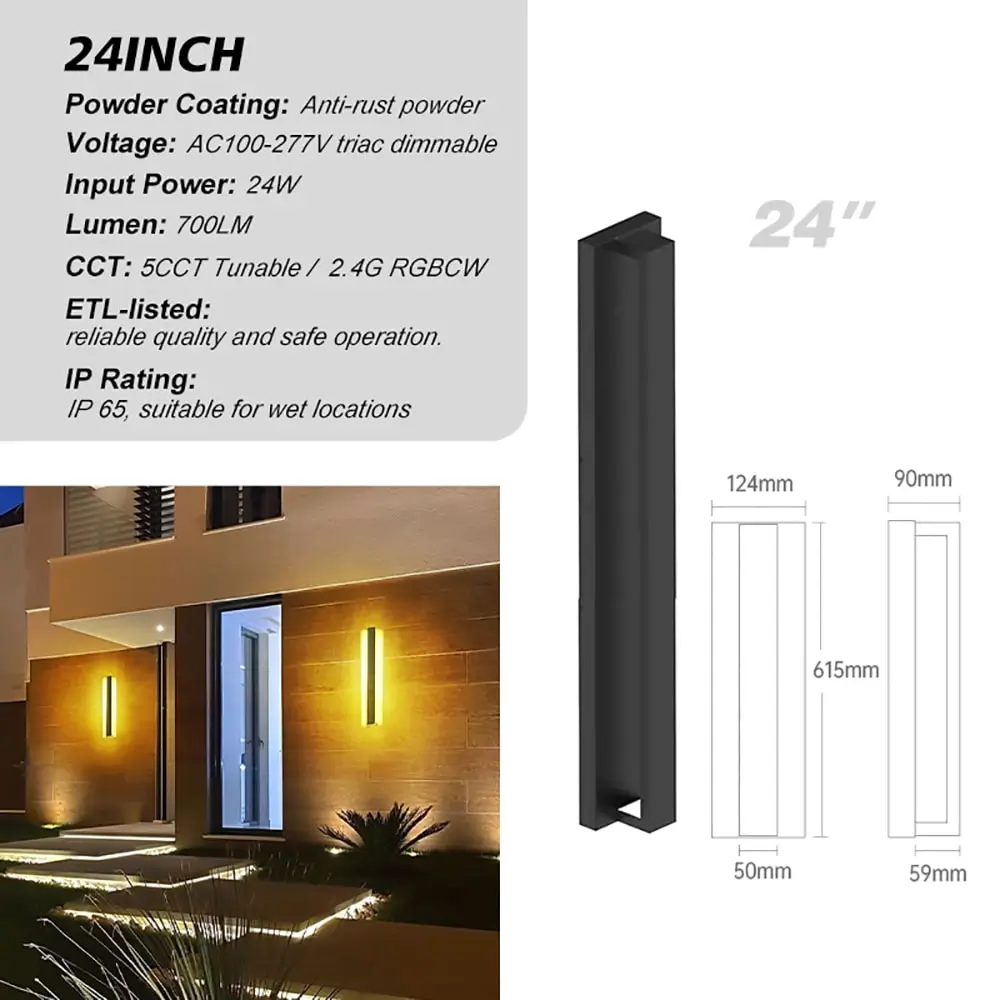 24'' Linear-LED-Wall-Lights