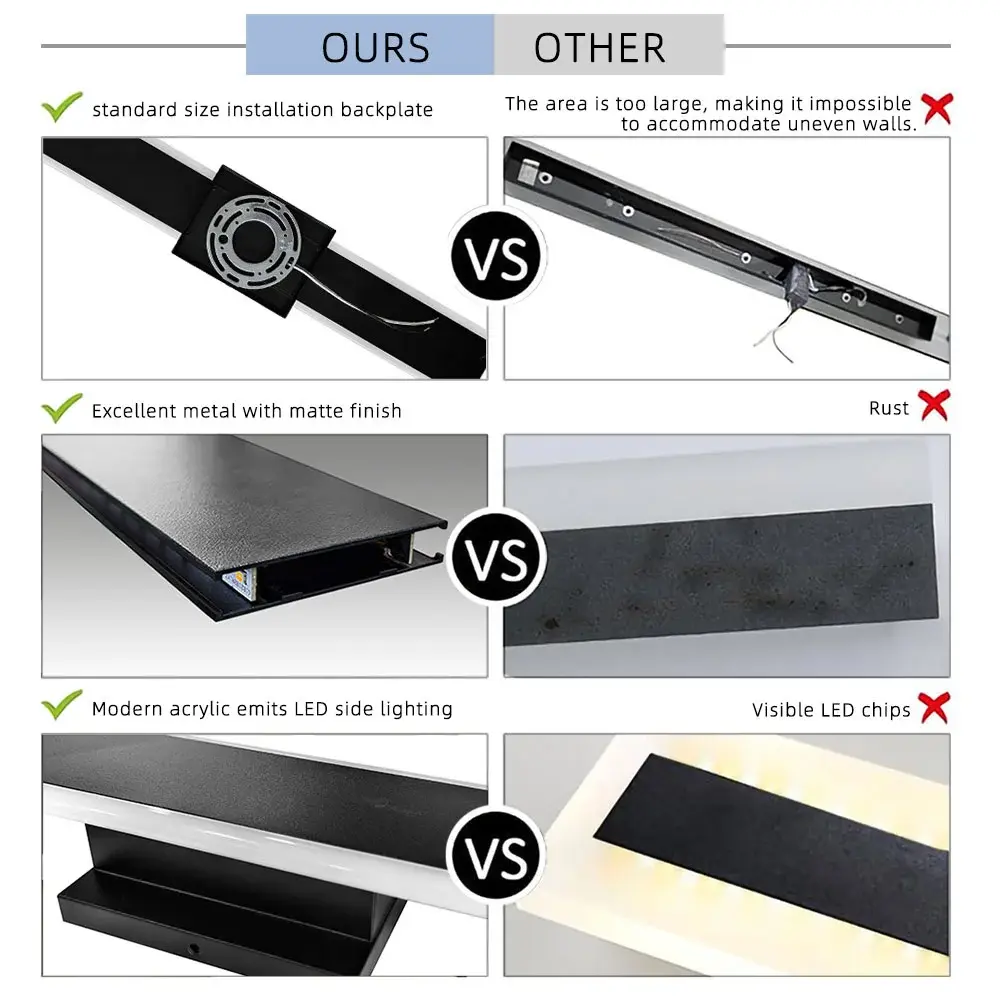 36" Acrylic Linear Wall Lights