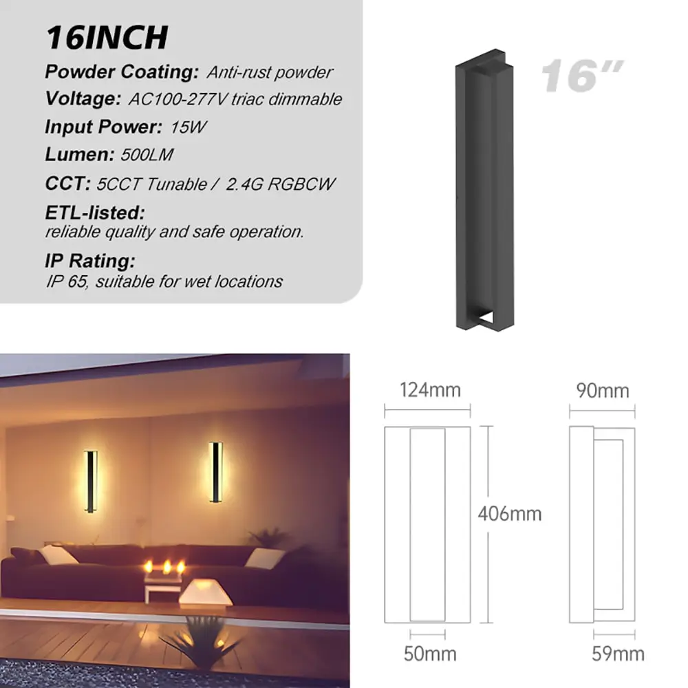 16'' Linear-LED-Wall-Lights