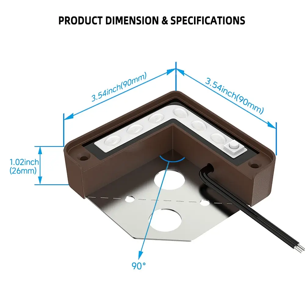  L shape hardscape light